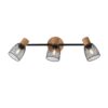 Just Light Spotbalken TAMIS 15193-79 schwarz natur Holz Metall B/H/T: ca. 65x22x24 cm E14 3 Brennstellen – Bild 5