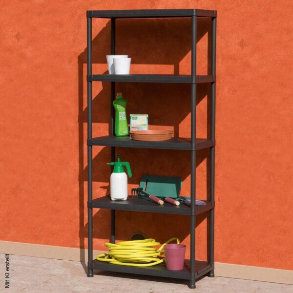 Toomax Steckregal schwarz B/H/T: ca. 80x180x40 cm – Bild 2