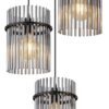 GLOBO Pendelleuchte schwarz Metall H/D: ca. 140x47 cm E27 3 Brennstellen GLOBO Pendelleuchte schwarz Metall H/D: ca. 140x47 cm E27 3 Brennstellen – Bild 5