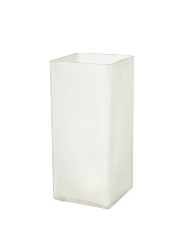 Nolo Tischleuchte Michi weiß Glas B/H/L: ca. 10x22x10 cm E14 1 Brennstellen – Bild 2