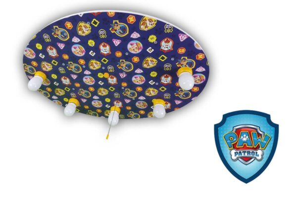 Niermann Deckenleuchte Paw Patrol bunt blau MDF Kunststoff B/H/T: ca. 53x7x71 cm E14 5 Brennstellen – Bild 2