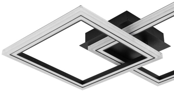 Nolo Deckenleuchte Christina schwarz Metall Kunststoff B/H/L: ca. 35x6,5x57 cm – Bild 2