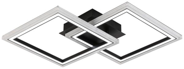 Nolo Deckenleuchte Christina schwarz Metall Kunststoff B/H/L: ca. 35x6,5x57 cm – Bild 3