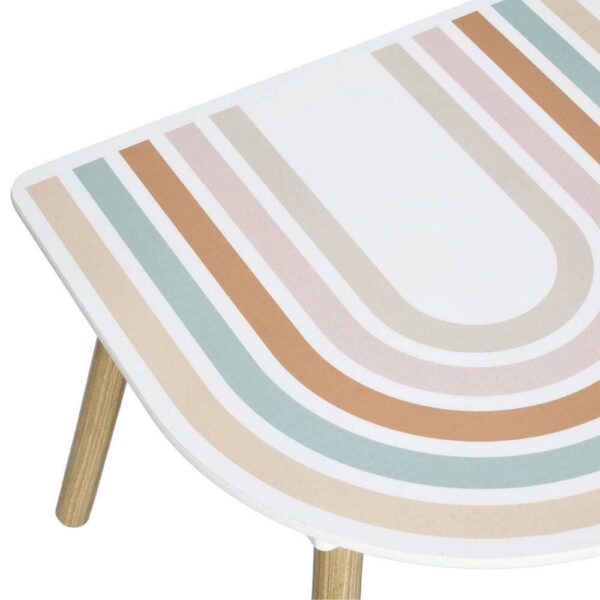 Zeller Kindertisch mit 2 Stühlen Rainbow bunt Kiefer B/H/T: ca. 55x55x45 cm – Bild 2