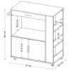 Kesper Küchenwagen grau Spanplatte B/H/T: ca. 75x88x40 cm – Bild 5