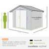 Outsunny Gartenhaus grau B/H/L: ca. 130x185x213 cm – Bild 2
