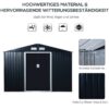 Outsunny Gartenhaus grau B/H/L: ca. 195x192x277 cm Outsunny Gartenhaus grau B/H/L: ca. 195x192x277 cm – Bild 5