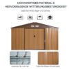 Outsunny Gartenhaus braun B/H/L: ca. 386x200x340 cm – Bild 3
