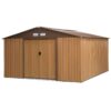 Outsunny Gartenhaus braun B/H/L: ca. 386x200x340 cm – Bild 4