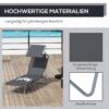 Outsunny Sonnenliege grau Metall B/H/L: ca. 58x36x187 cm – Bild 4
