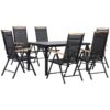 Outsunny Gartensitzgruppe schwarz Aluminium B/H/L: ca. 90x74x140 cm – Bild 4