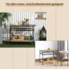 Outsunny Servierwagen natur Stahl B/H/L: ca. 65x80x107 cm – Bild 4