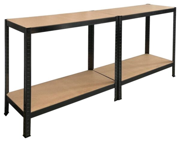 Schwerlaststeckregal schwarz B/H/T: ca. 75x150x30 cm – Bild 2