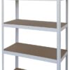 Schwerlaststeckregal weiß B/H/T: ca. 90x180x40 cm – Bild 3