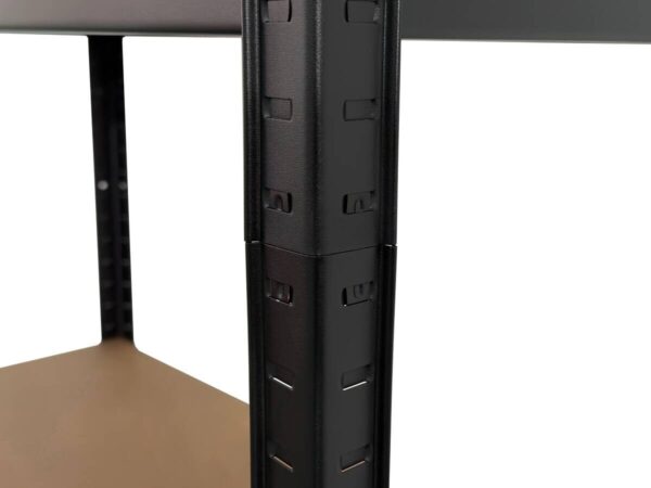 Schwerlaststeckregal schwarz B/H/T: ca. 90x180x40 cm – Bild 5
