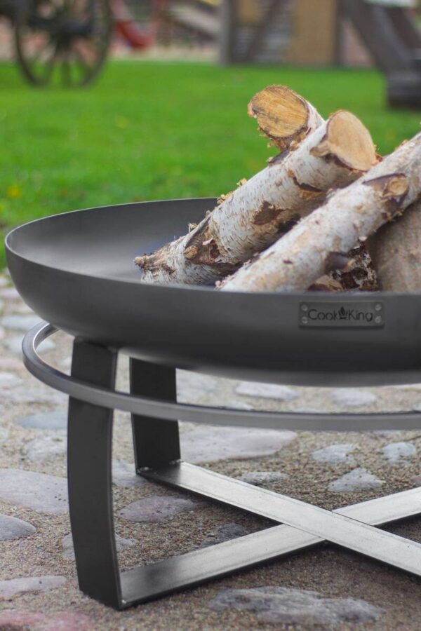 CookKing Feuerschale Viking 80 schwarz Stahl B/H/T: ca. 80x36x80 cm – Bild 3