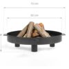 CookKing Feuerschale Tunis 60 schwarz Stahl B/H/T: ca. 60x20x60 cm – Bild 3