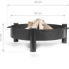 CookKing Feuerschale Haiti schwarz Stahl B/H/T: ca. 68x30x68 cm – Bild 3