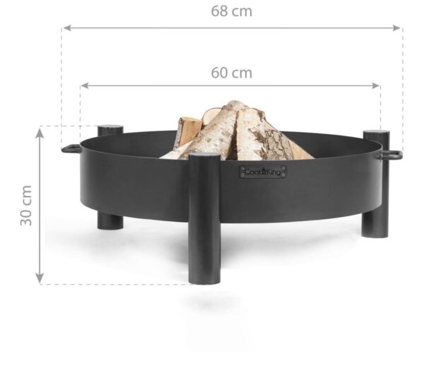 CookKing Feuerschale Haiti schwarz Stahl B/H/T: ca. 68x30x68 cm – Bild 3