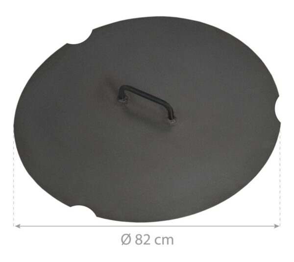 CookKing Deckel für Feuerschale schwarz Stahl B/T: ca. 82x82 cm – Bild 3