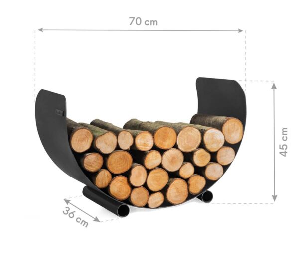 CookKing Kaminholzregal Turyn 70 schwarz B/H/T: ca. 70x45x36 cm CookKing Kaminholzregal Turyn 70 schwarz B/H/T: ca. 70x45x36 cm – Bild 3