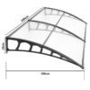 Brosplast Vordach schwarz B/H/L: ca. 240x23x105 cm – Bild 3