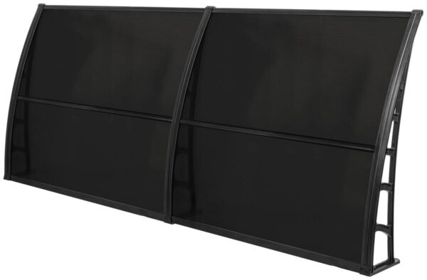 Brosplast Vordach schwarz B/H/L: ca. 240x23x105 cm – Bild 4