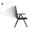 VCM Klappsessel-Set Sonlas anthrazit Textilene B/H/T: ca. 56x105x64 cm – Bild 4