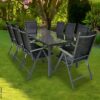 VCM Gartensitzgruppe Sonlas anthrazit Glas – Bild 2