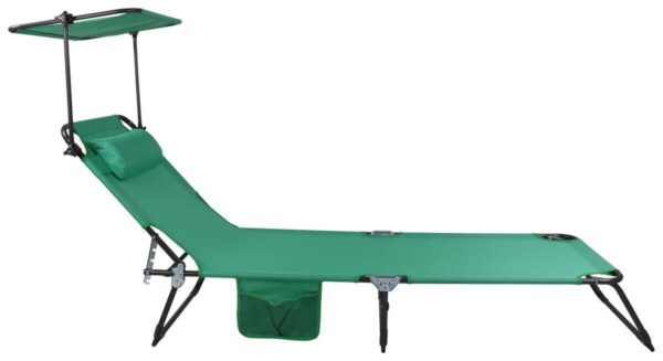 VCM Sonnenliege Bindox grün Stahl B/H/L: ca. 55x24x185 cm – Bild 2