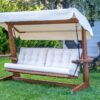 Westmann Hollywoodschaukel Viva beige Holz B/H/L: ca. 237x175x115 cm – Bild 4
