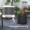 Outsunny Feuerschale dunkelgrau Polypropylen B/H/L: ca. 38x38x27 cm – Bild 3