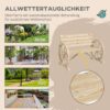Outsunny Gartenbank natur Holz B/H/L: ca. 56x105,5x79 cm – Bild 2