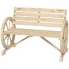 Outsunny Gartenbank natur Holz B/H/L: ca. 56x105,5x79 cm – Bild 4