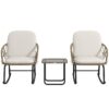 Outsunny Sitzgruppe creme Edelstahl B/H/L: ca. 82x63x75 cm Outsunny Sitzgruppe creme Edelstahl B/H/L: ca. 82x63x75 cm – Bild 4