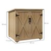 Outsunny Gartenschrank natur Polypropylen B/H/L: ca. 88x77,5x90 cm – Bild 3