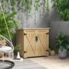 Outsunny Gartenschrank natur Polypropylen B/H/L: ca. 88x77,5x90 cm – Bild 5