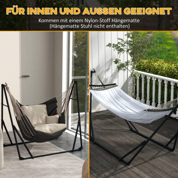 Outsunny Hängemattengestell weiß Nylon B/H/L: ca. 89x263x100 cm Outsunny Hängemattengestell weiß Nylon B/H/L: ca. 89x263x100 cm – Bild 2