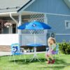 Outsunny Sitzgruppe blau Metall B/H/L: ca. 49,5x49,5x50 cm Outsunny Sitzgruppe blau Metall B/H/L: ca. 49,5x49,5x50 cm – Bild 2