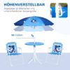 Outsunny Sitzgruppe blau Metall B/H/L: ca. 49,5x49,5x50 cm Outsunny Sitzgruppe blau Metall B/H/L: ca. 49,5x49,5x50 cm – Bild 4