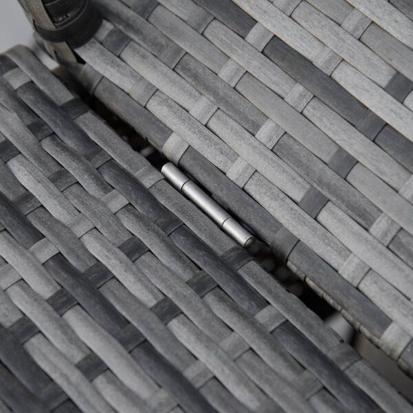 Outsunny Gartenliege grau Edelstahl B/H/L: ca. 65x195x40 cm Outsunny Gartenliege grau Edelstahl B/H/L: ca. 65x195x40 cm – Bild 3