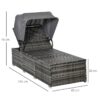 Outsunny Gartenliege grau Edelstahl B/H/L: ca. 65x195x40 cm Outsunny Gartenliege grau Edelstahl B/H/L: ca. 65x195x40 cm – Bild 5