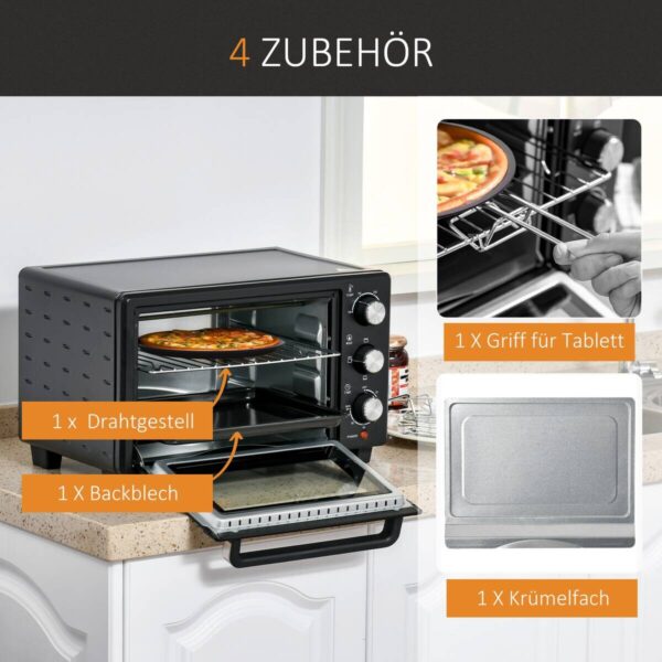 HOMCOM Küchengerät 800-085V90 schwarz Polypropylen B/H/L: ca. 38,5x46x29 cm – Bild 4