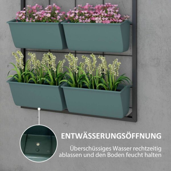 Outsunny Pflanzenständer schwarz Polypropylen B/H/L: ca. 14x52,5x90 cm – Bild 2