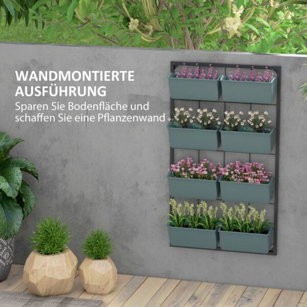 Outsunny Pflanzenständer schwarz Polypropylen B/H/L: ca. 14x52,5x90 cm – Bild 4