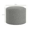 HOMCOM Hocker grau B/H/L: ca. 56x56x42 cm HOMCOM Hocker grau B/H/L: ca. 56x56x42 cm – Bild 2