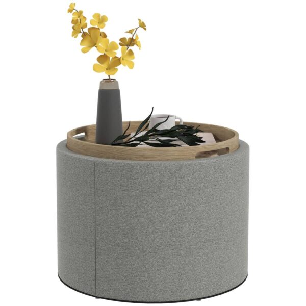 HOMCOM Hocker grau B/H/L: ca. 56x56x42 cm HOMCOM Hocker grau B/H/L: ca. 56x56x42 cm – Bild 3