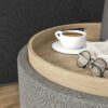 HOMCOM Hocker grau B/H/L: ca. 56x56x42 cm HOMCOM Hocker grau B/H/L: ca. 56x56x42 cm – Bild 5