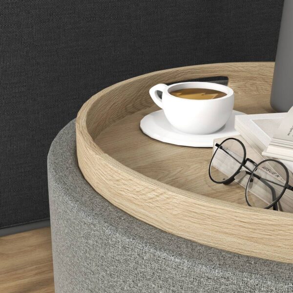 HOMCOM Hocker grau B/H/L: ca. 56x56x42 cm HOMCOM Hocker grau B/H/L: ca. 56x56x42 cm – Bild 5