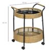 Outsunny Servierwagen gelb Edelstahl B/H/L: ca. 50x50x66 cm – Bild 4